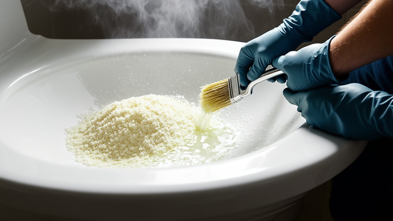Comment nettoyer une cuvette de WC très entartrée